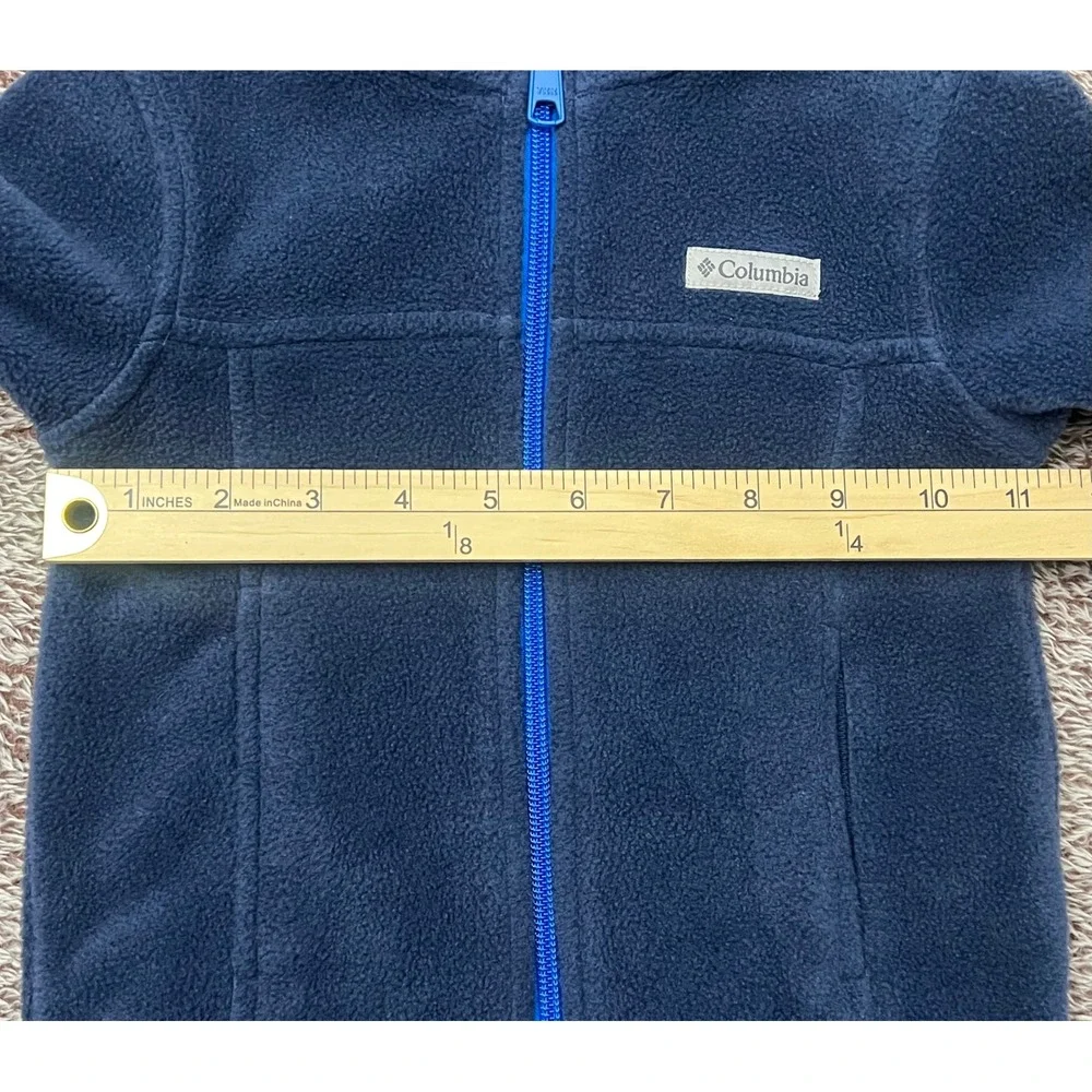 Columbia Toddler Fleece Jacket 12-18 Months Navy Blue Full Zip Kids
